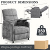 Power Recliner Chair, Nursery Recliner Chair with Swivel Tray Table & Cup Holder, Modern Chenille Fabric Electric Recliner with Side Pocket & Remote for Living Room Small Space