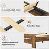 Wood Queen Bed Frame with Headboard, Holaki Rustic Farmhouse Platform Bed Frame with USB Port & 2 Foldable Side Storage Rack, 12 Wood Slats Support, No Box Spring Needed, Easy Assembly