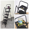 5 Step Ladder with Handrails, Holaki Folding Step Stool with Widened Anti-Slip Pedal, 500lbs Lightweight Step Ladder 6 Step Folding, Multi-Use for Home Kitchen Pantry Office, Black