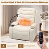 Holaki Power Swivel Glider Recliner Chair for Nursery, Electric Automatic Rocking Nursing Chair with 270° Swivel, Heated Lumbar Support, Massage, Wireless Charging, Smart Cup Holder, Beige