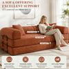 3-in-1 Convertible Sleeper Sofa Bed with Pillows - 78" Corduroy Folding Couch for Living Room, Bedroom