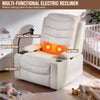 Holaki Power Recliner Chair, 270° Swivel Recliner with Heat & Lumbar Support, Modern Chenille Rocker Recliner Nursery Chair with Smart Cup Holder & Adjustable Armrests for Nursing