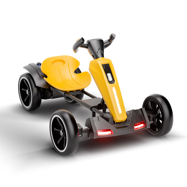 Holaki 12V Kids Electric Go Kart, Battery Powered Ride On Toy with Adjustable Seat, Music & LED Lights, Forward/Backward, EVA Wheels, Pedal Go Kart Electric Car for Kids Boys Girls Ages 3-6
