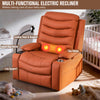Holaki Power Recliner Chair, 270° Swivel Recliner with Heat & Lumbar Support, Modern Chenille Rocker Recliner Nursery Chair with Smart Cup Holder & Adjustable Armrests for Nursing