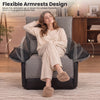 Holaki Electric Recliner Chair with Flip-Up Armrests, Power Recliner Chair with Lumbar Support and Side Pockets, Modern Recliner Sofa for Living Room Small Space Bedroom & Home Theater