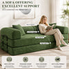 3-in-1 Convertible Sleeper Sofa Bed with Pillows - 78" Corduroy Folding Couch for Living Room, Bedroom