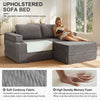 Holaki 5 in 1 Modular Sectional Sofa with Movable Ottoman, L-Shaped Convertible Boneless Couch for Living Room, Corduroy Deep Seat Sofa