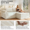 Holaki 5 in 1 Modular Sectional Sofa with Movable Ottoman, L-Shaped Convertible Boneless Couch for Living Room, Corduroy Deep Seat Sofa