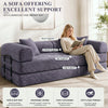3-in-1 Convertible Sleeper Sofa Bed with Pillows - 78" Corduroy Folding Couch for Living Room, Bedroom
