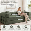 3-in-1 Convertible Sleeper Sofa Bed with Pillows - 78" Corduroy Folding Couch for Living Room, Bedroom