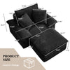 47" Oversized Chaise Lounge Chair Indoor, Holaki Fluffy Corduroy Upholstered Springs Sofa Bed with Ottoman & Pillows, Modern Comfy Cloud Sofas Couches for Living Room, Bedroom