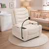 Holaki Power Swivel Glider Recliner Chair for Nursery, Electric Automatic Rocking Nursing Chair with 270° Swivel, Heated Lumbar Support, Massage, Wireless Charging, Smart Cup Holder, Beige