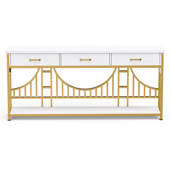 Golden Gate–Inspired Entryway Console Table with Smart Storage