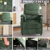Power Recliner Chair, Nursery Recliner Chair with Swivel Tray Table & Cup Holder, Modern Chenille Fabric Electric Recliner with Side Pocket & Remote for Living Room Small Space