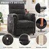 Power Recliner Chair, Holaki Electric Power Recliner with Side Pocket and Remote, Modern Chenille Fabric Recliner Chairs for Adults, Small Recliner for Small Space Nursery Living Room, Black