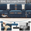 Holaki 138" Oversized Modular Sectional Sofa with 2 Built-in Side Tables, 3 Seat Large Wide Comfy Cloud Couches for Living Room, Sectional Sleeper Sofa with 2 Ottoman & Storage Space