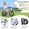 Holaki 18 Inch Kids Bike with Training Wheels & Handbrake for 5-9 Years Old Boys&Girls, Kids Bicycle Adjustable Seat with High Carbon Steel Frame, Water Bottle & Night Glow for Birthday Gift
