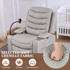 Holaki Power Recliner Chair, 270° Swivel Recliner with Heat & Lumbar Support, Modern Chenille Rocker Recliner Nursery Chair with Smart Cup Holder & Adjustable Armrests for Nursing