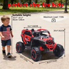 Holaki 24V Kids Ride On UTV, 120Wh Battery, Dual 380W Motors, Top Speed 4.97 MPH, Ages 3-6, Remote Control, Bluetooth, LED Lights, Red