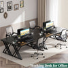 Executive Office Desk, Holaki 70.8" Large Farmhouse Wooden Office Desk with Desktop Stand and Charging Station, Study Writing Table Computer Desk Workstation for Home