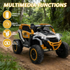 Holaki 12V Ride on Car Toys UTV, Kids Cars Wheel Electric Power with Remote Control, USB, Bluetooth, Music, 4 Wheels Suspension, LED Light, 2 Seater Electric Vehicles for Boy Girl Age 3-6