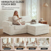 Holaki 5 in 1 Modular Sectional Sofa with Movable Ottoman, L-Shaped Convertible Boneless Couch for Living Room, Corduroy Deep Seat Sofa