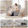 Holaki Power Recliner Nursery Chair, 270° Swivel Glider Rocking Chair with Adjustable 3D Armrests, Lumbar Pillow, 400 lbs