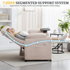 Power Recliner Chair, Nursery Recliner Chair with Swivel Tray Table & Cup Holder, Modern Chenille Fabric Electric Recliner with Side Pocket & Remote for Living Room Small Space