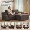 Holaki 5 in 1 Modular Sectional Sofa with Movable Ottoman, L-Shaped Convertible Boneless Couch for Living Room, Corduroy Deep Seat Sofa