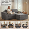 Holaki 5 in 1 Modular Sectional Sofa with Movable Ottoman, L-Shaped Convertible Boneless Couch for Living Room, Corduroy Deep Seat Sofa