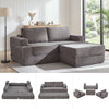 Holaki 5 in 1 Modular Sectional Sofa with Movable Ottoman, L-Shaped Convertible Boneless Couch for Living Room, Corduroy Deep Seat Sofa