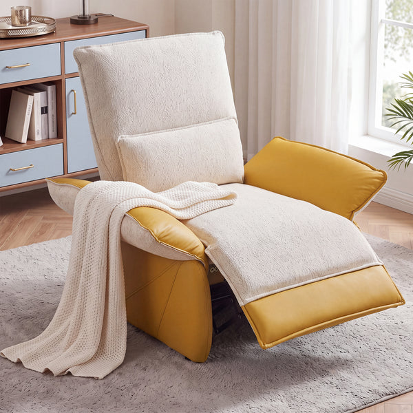 Holaki Electric Recliner Chair with Flip-Up Armrests, Power Recliner Chair with Lumbar Support and Side Pockets, Modern Recliner Sofa for Living Room Small Space Bedroom & Home Theater