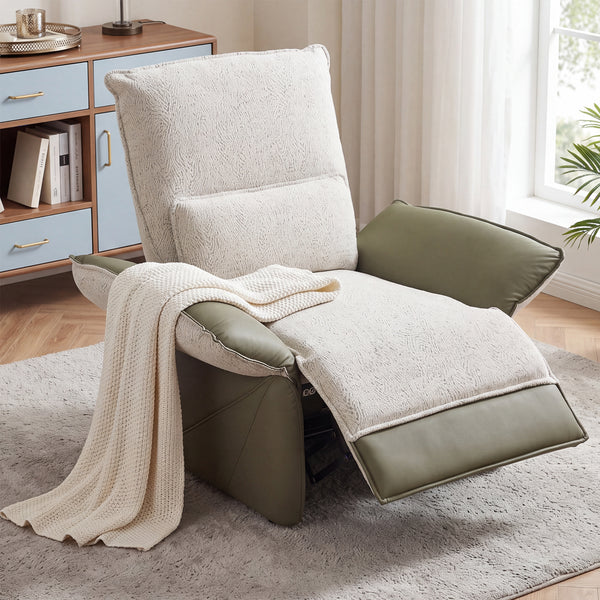 Holaki Electric Recliner Chair with Flip-Up Armrests, Power Recliner Chair with Lumbar Support and Side Pockets, Modern Recliner Sofa for Living Room Small Space Bedroom & Home Theater