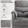 Power Recliner Chair, Nursery Recliner Chair with Swivel Tray Table & Cup Holder, Modern Chenille Fabric Electric Recliner with Side Pocket & Remote for Living Room Small Space