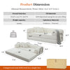 3-in-1 Convertible Sleeper Sofa Bed with Pillows - 78" Corduroy Folding Couch for Living Room, Bedroom