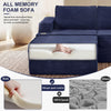 Holaki 5 in 1 Modular Sectional Sofa with Movable Ottoman, L-Shaped Convertible Boneless Couch for Living Room, Corduroy Deep Seat Sofa