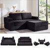 Holaki 5 in 1 Modular Sectional Sofa with Movable Ottoman, L-Shaped Convertible Boneless Couch for Living Room, Corduroy Deep Seat Sofa