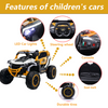 Holaki 12V Ride on Car Toys UTV, Kids Cars Wheel Electric Power with Remote Control, USB, Bluetooth, Music, 4 Wheels Suspension, LED Light, 2 Seater Electric Vehicles for Boy Girl Age 3-6