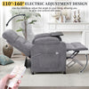 Power Recliner Chair, Nursery Recliner Chair with Swivel Tray Table & Cup Holder, Modern Chenille Fabric Electric Recliner with Side Pocket & Remote for Living Room Small Space