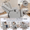 Holaki Power Recliner Chair, 270° Swivel Recliner with Heat & Lumbar Support, Modern Chenille Rocker Recliner Nursery Chair with Smart Cup Holder & Adjustable Armrests for Nursing