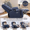 Holaki Power Recliner Chair, 270° Swivel Recliner with Heat & Lumbar Support, Modern Chenille Rocker Recliner Nursery Chair with Smart Cup Holder & Adjustable Armrests for Nursing