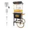 Holaki 16 oz Popcorn Machine with Cart, Commercial Popcorn Maker, Stainless Steel Kettle, Makes up to 32 Cups, 3-Switch Control for Home Movie Theater