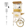 Holaki 16 oz Popcorn Machine with Cart, Commercial Popcorn Maker, Stainless Steel Kettle, Makes up to 32 Cups, 3-Switch Control for Home Movie Theater