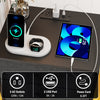 Nightstand Set of 2, Holaki Nightstand for Bedroom with Charging Station, Modern Nightstand with 3 Storage Drawer & 20 Colors LED Lights, Bedside Table for Living Room, White