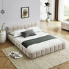 Holaki Queen Upholstered Platform Bed Frame with Headboard, Thick Chenille Fabric Low Profile Bed, Soft Padded Bed Frame with Solid Support, No Box Spring Needed, Queen Size