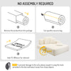 Oversized Chaise Lounge Chair Indoor, Holaki 2 in 1 Convertible Sofa Bed with 3 Pillows & Side Pocket, Corduroy Upholstered Sleeper Sofa Bed for Small Spaces Living Room Apartment