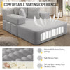 Oversized Chaise Lounge Chair Indoor, Holaki 2 in 1 Convertible Sofa Bed with 3 Pillows & Side Pocket, Corduroy Upholstered Sleeper Sofa Bed for Small Spaces Living Room Apartment