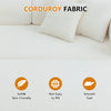 Convertible Floor Sofa Bed, Holaki 63" Foldable Compression Loveseat Lounge Sleeper Sofa with Pillow & Fixed-Shape Frame, Corduroy Folding Boneless Sofa Couch for Living Room, Small Space