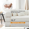 Convertible Floor Sofa Bed, Holaki 63" Foldable Compression Loveseat Lounge Sleeper Sofa with Pillow & Fixed-Shape Frame, Corduroy Folding Boneless Sofa Couch for Living Room, Small Space