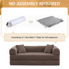 Convertible Floor Sofa Bed, Holaki 63" Foldable Compression Loveseat Lounge Sleeper Sofa with Pillow & Fixed-Shape Frame, Corduroy Folding Boneless Sofa Couch for Living Room, Small Space